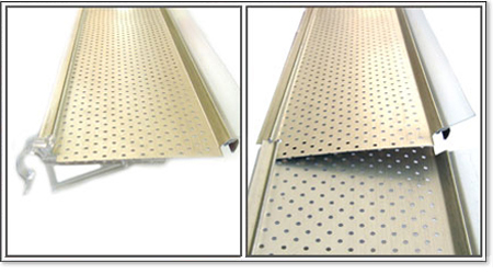 Gutter guard seald with pvc strip